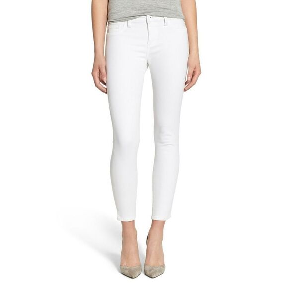 New! DL1961 Instasculpt Cropped Ankle Skinny Jeans Denim White Mid-Rise - Picture 5 of 8